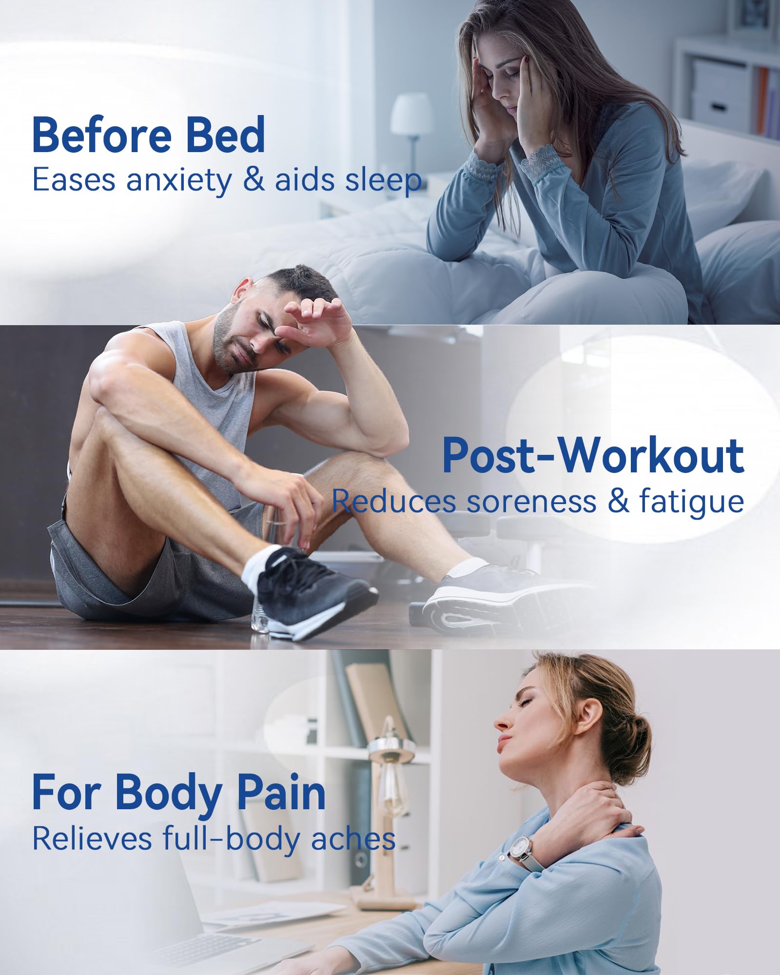 KingPavonini five intensity levels for gentle to deep therapy.