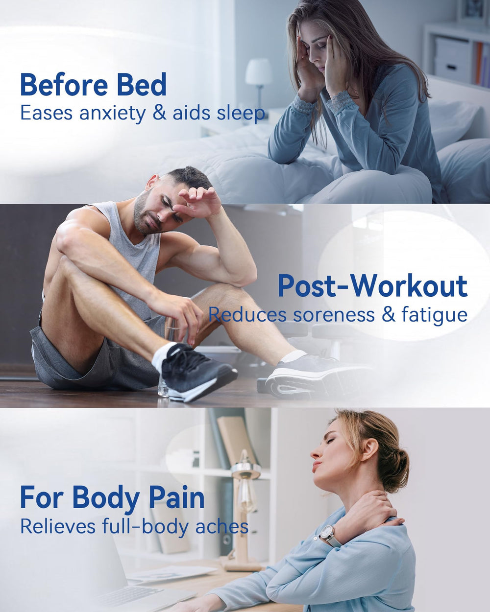 KingPavonini five intensity levels for gentle to deep therapy.
