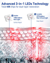 KingPavonini 850nm infrared light reaches deeper tissues.