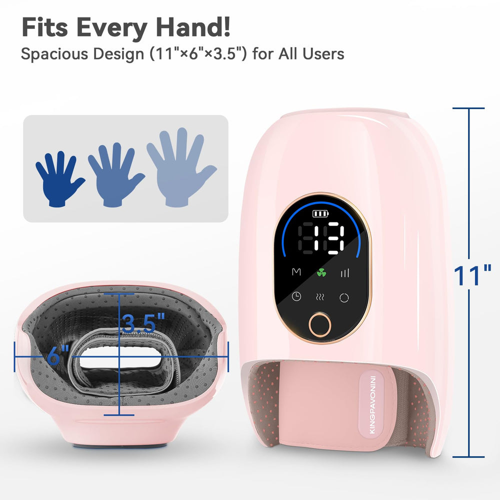 KingPavonini Hand Massager touchscreen panel enables quick, intuitive setup.