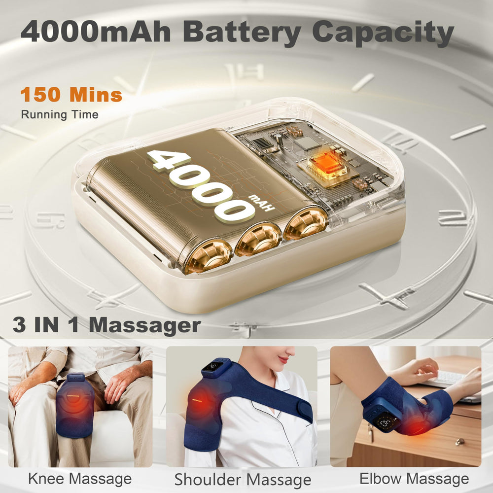 KingPavonini knee massager comes with a 25-inch extension strap for a versatile fit.
