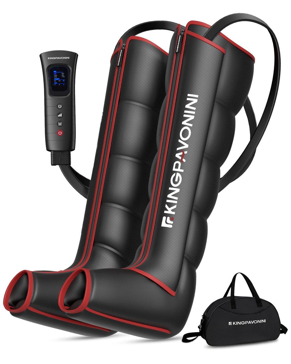 KingPavonini leg compression massager with full-wrap coverage boosts leg comfort.