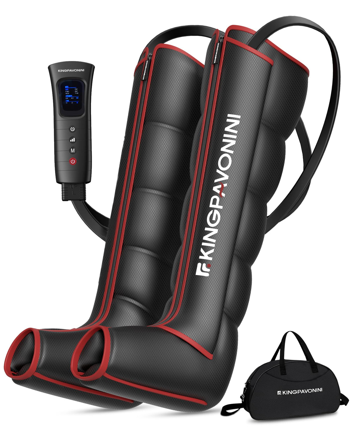KingPavonini leg compression massager with full-wrap coverage boosts leg comfort.