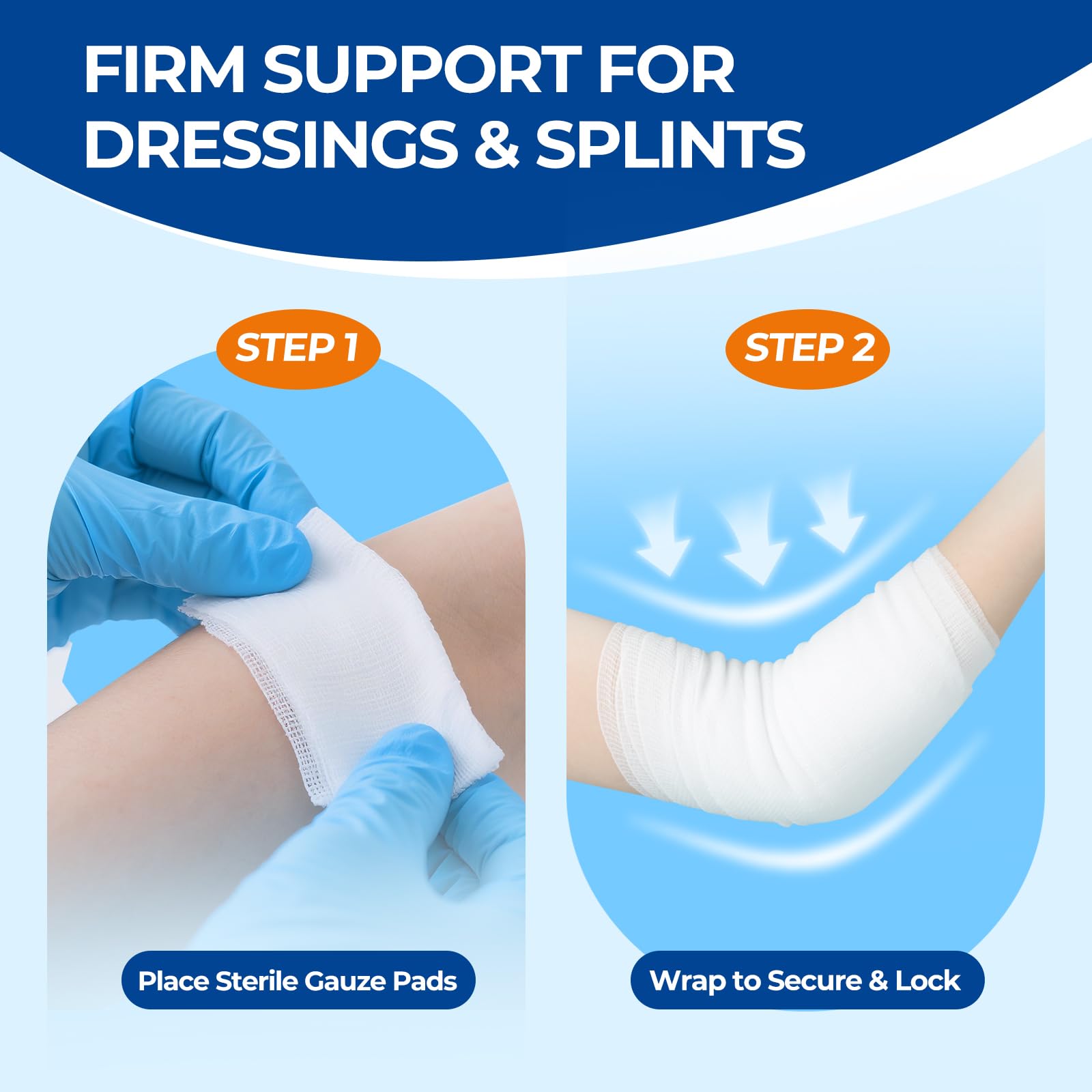 Kingstar breathable open-weave gauze roll, 6in, promotes comfortable airflow for healing.