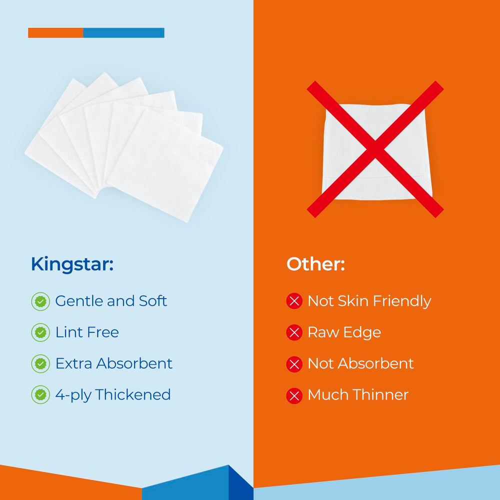 Kingstar gasa con borde suave y sin hilos expuestos para mayor comodidad.