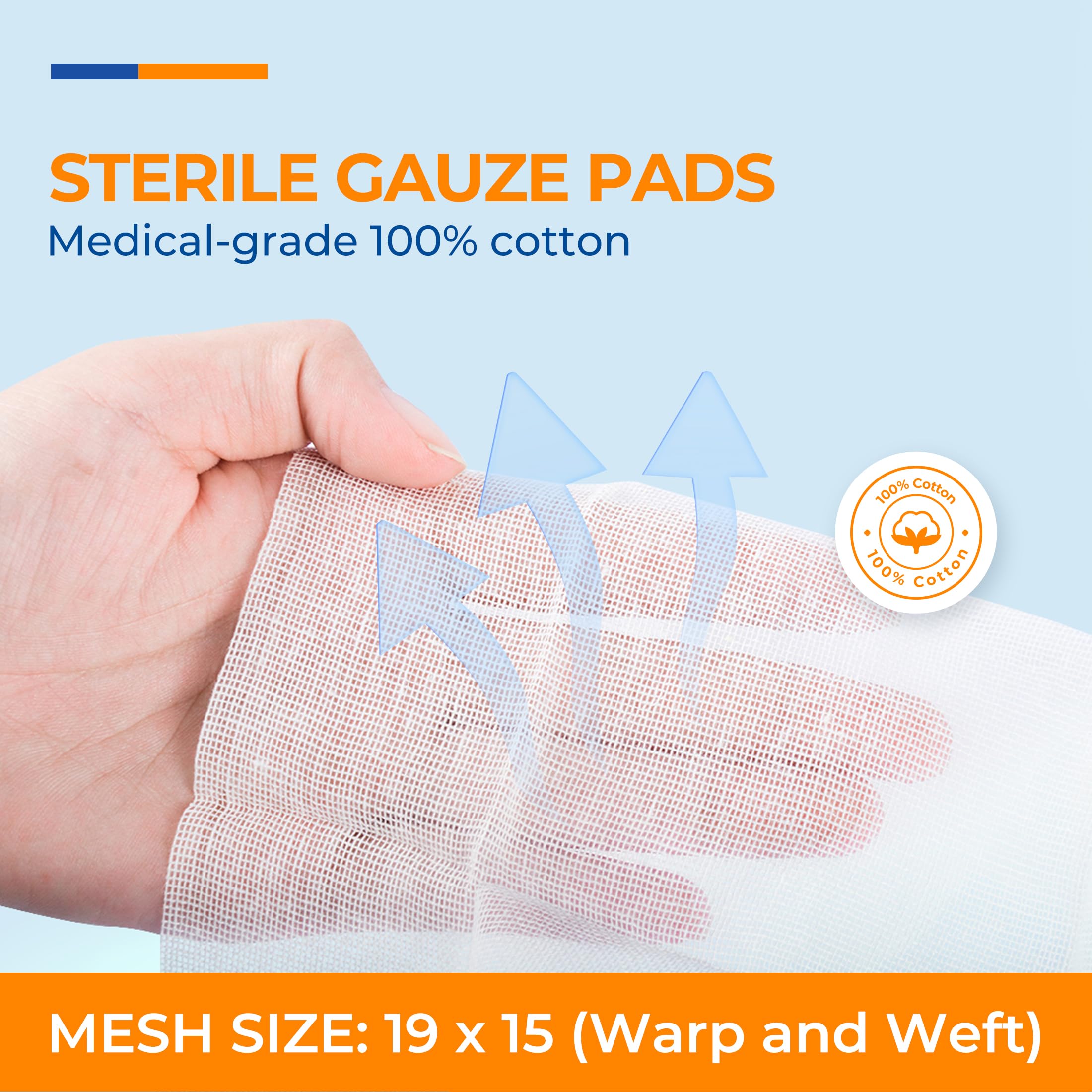 Kingstar sterile gauze pads bulk pack highlights ready-to-use sterile dressings