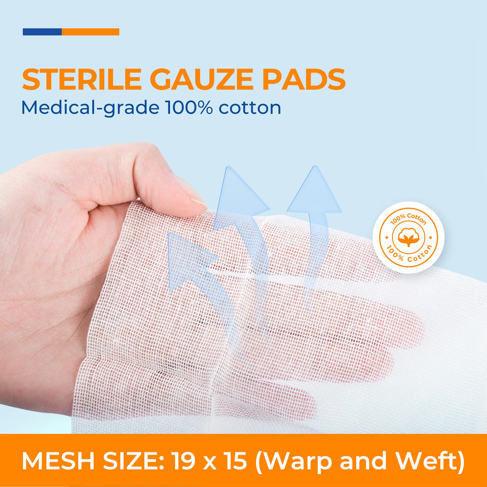 Kingstar sterile gauze pads bulk pack highlights ready-to-use sterile dressings