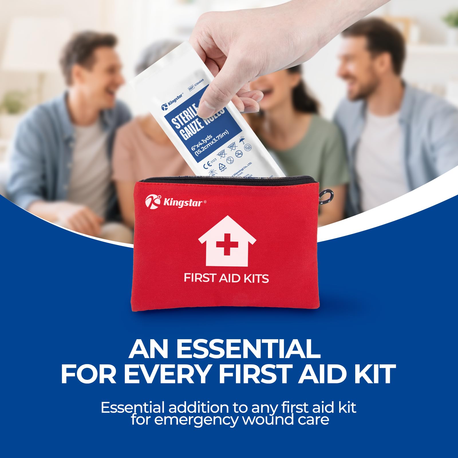 Kingstar versatile gauze rolls for first aid, sports, and pet wound care tasks.