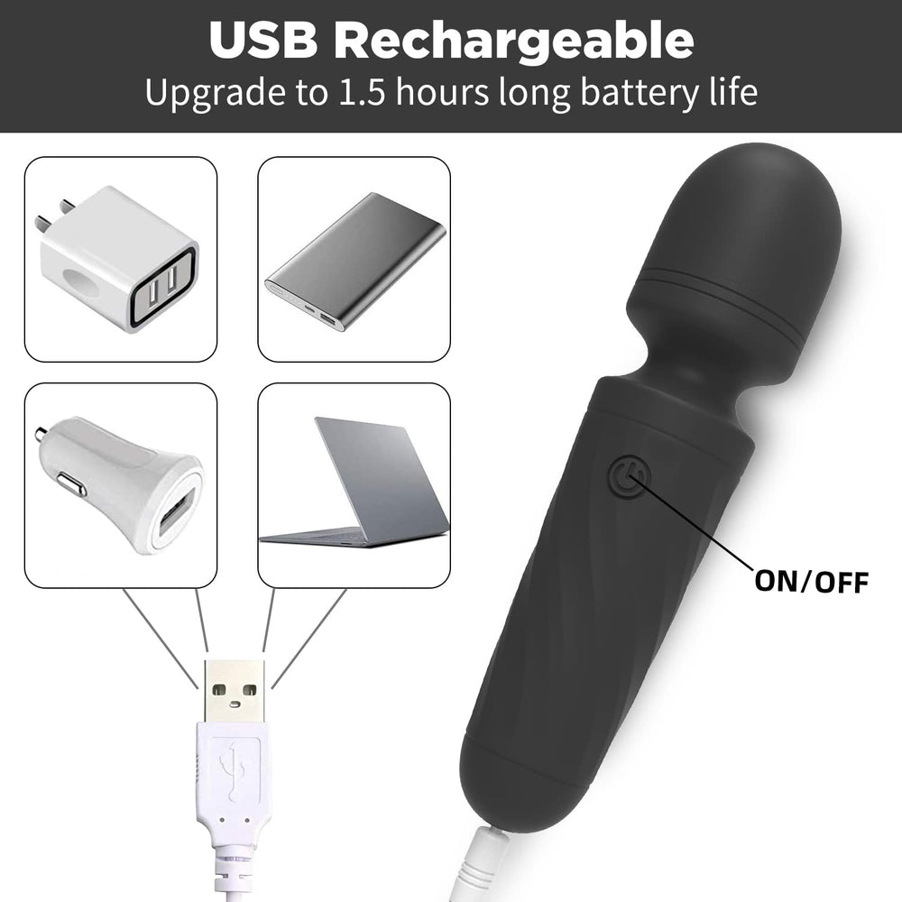 Kingwand handheld massager USB charge demonstrates fast recharging for daily routines