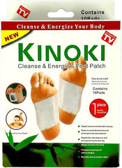 Kinoki Premium Foot Patches adhesive pads close-up for odor relief and comfort.