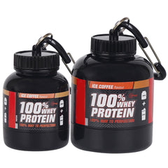 Kinoy protein powder funnel keychain clip keeps supplements handy on the go
