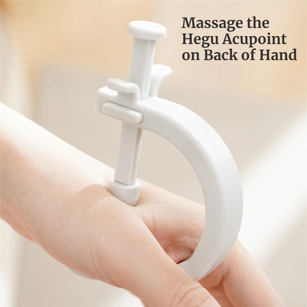 KINTEGOOD ear-clip massage tool in use for portable relief.
