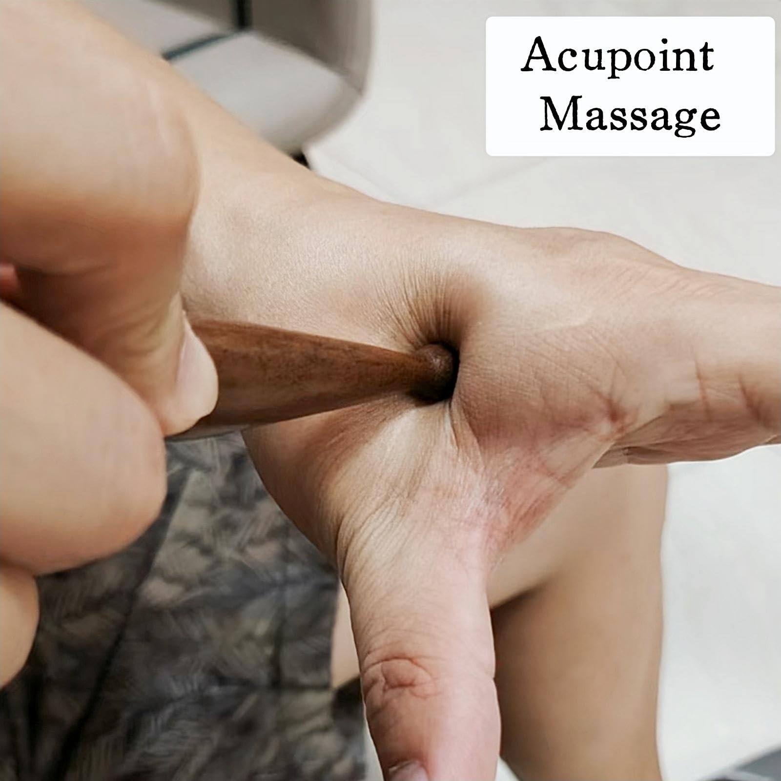 KINTEGOOD sandalwood acupoint pen tip design close-up precise targeting.