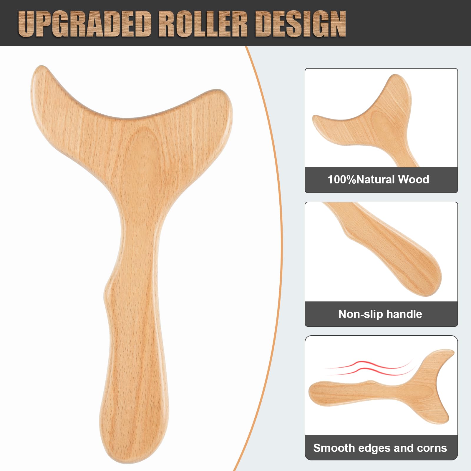 KintKita easy grip wooden tool reduces effort for massage sessions.