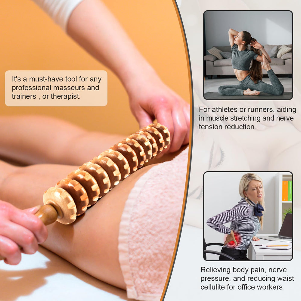 KintKita Wood Therapy Roller cellulite-focused tool for skin texture.