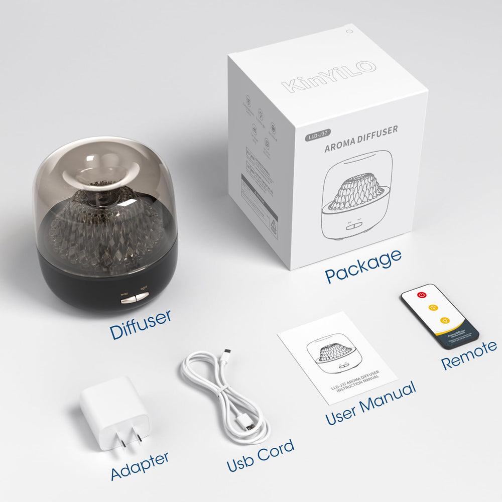KinYiLO versatile diffuser for home, desk, bedroom, or bathroom.
