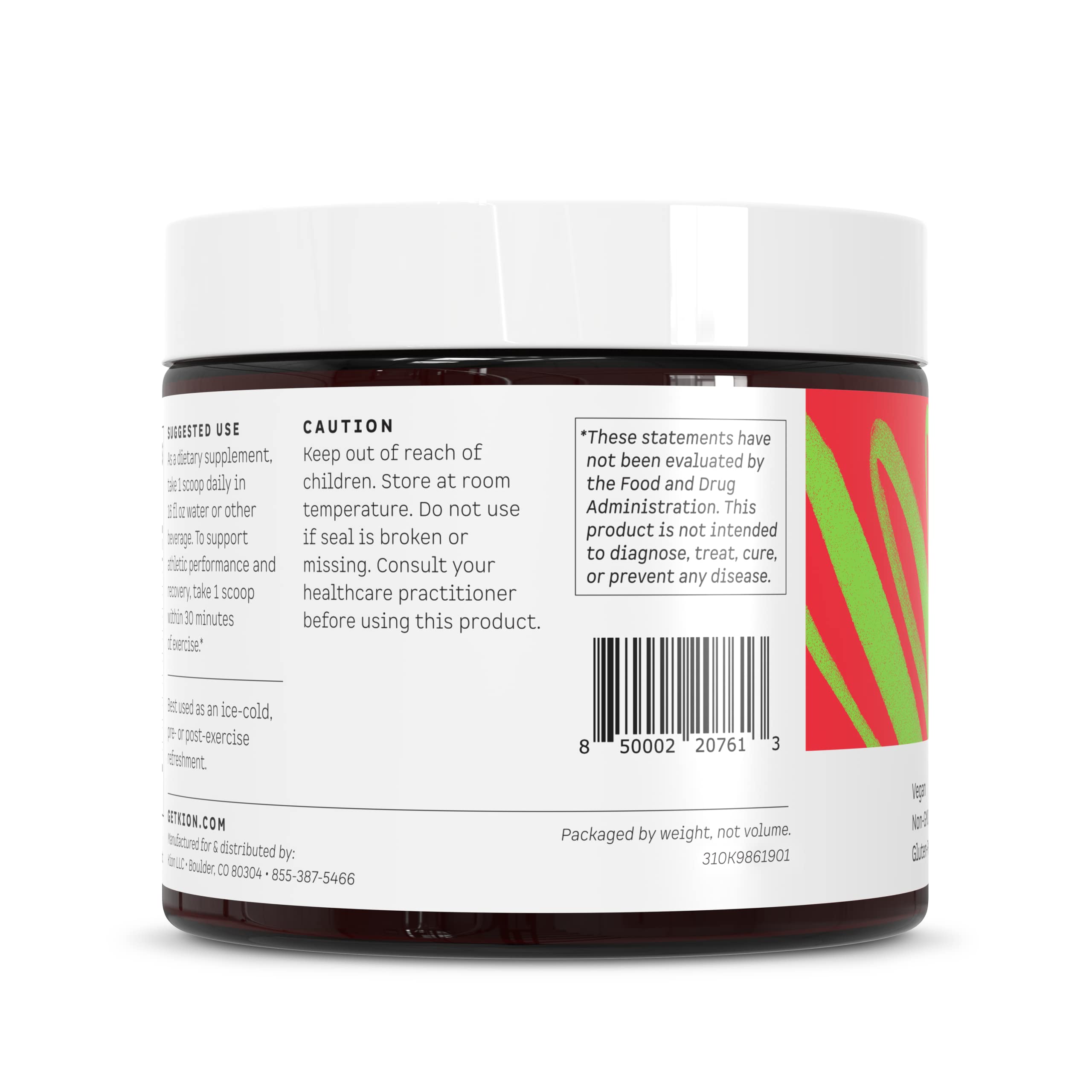 Dissolved beverage swirls with a bright watermelon hue.