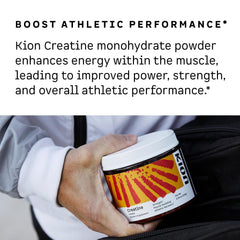Kion Creatine serving scoop ready to measure a dose