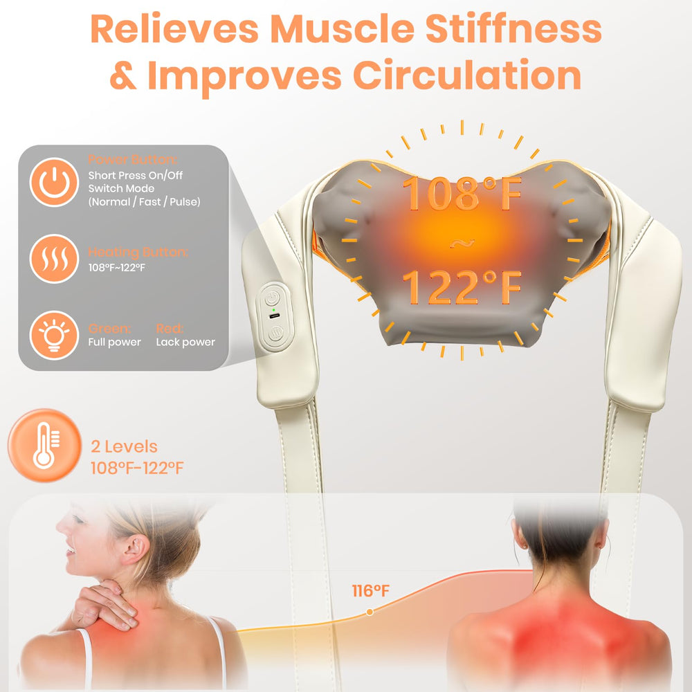 KIOWOLFVIS heat settings offer warm comfort during massage sessions
