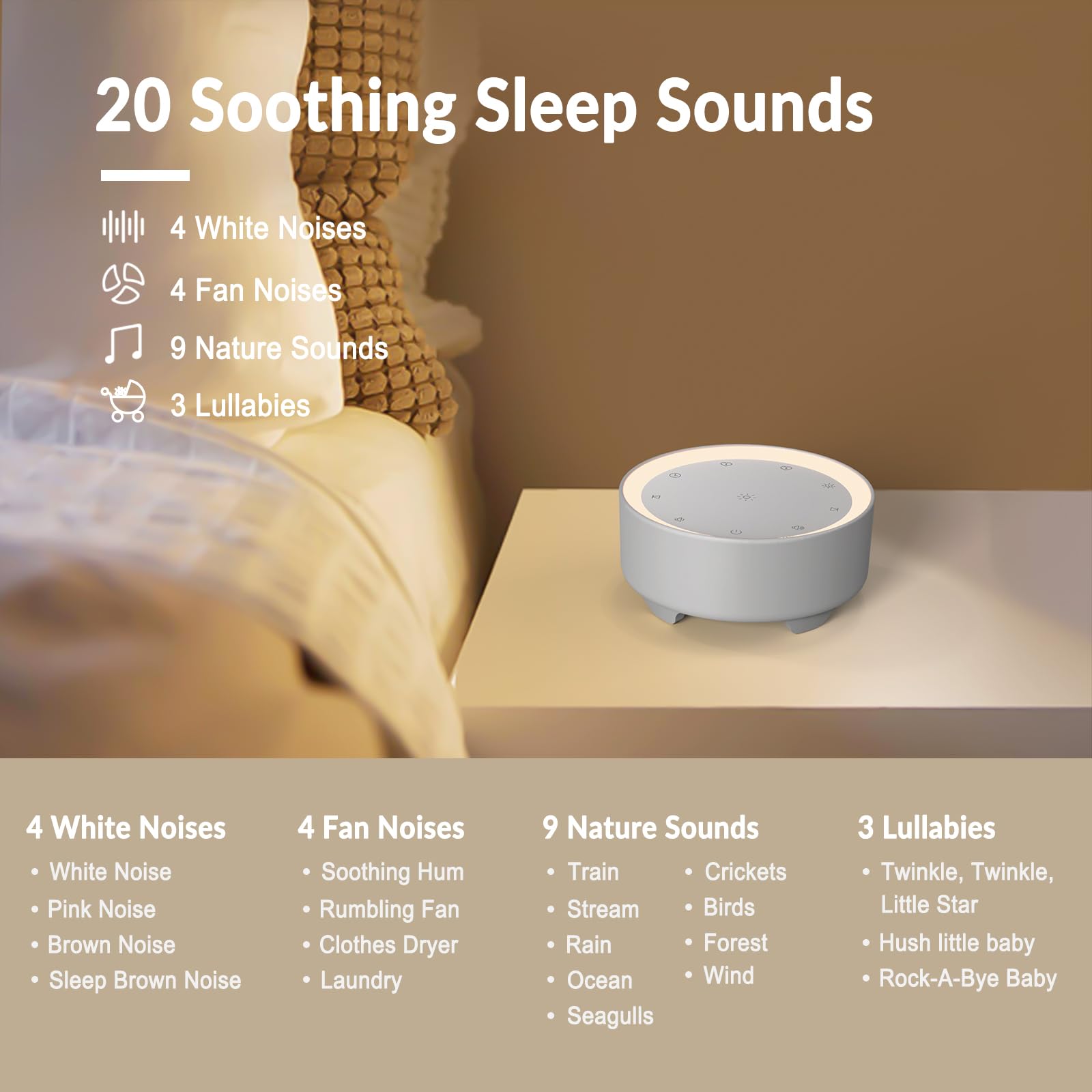Kipcush device with customizable shortcut buttons for quick sound changes