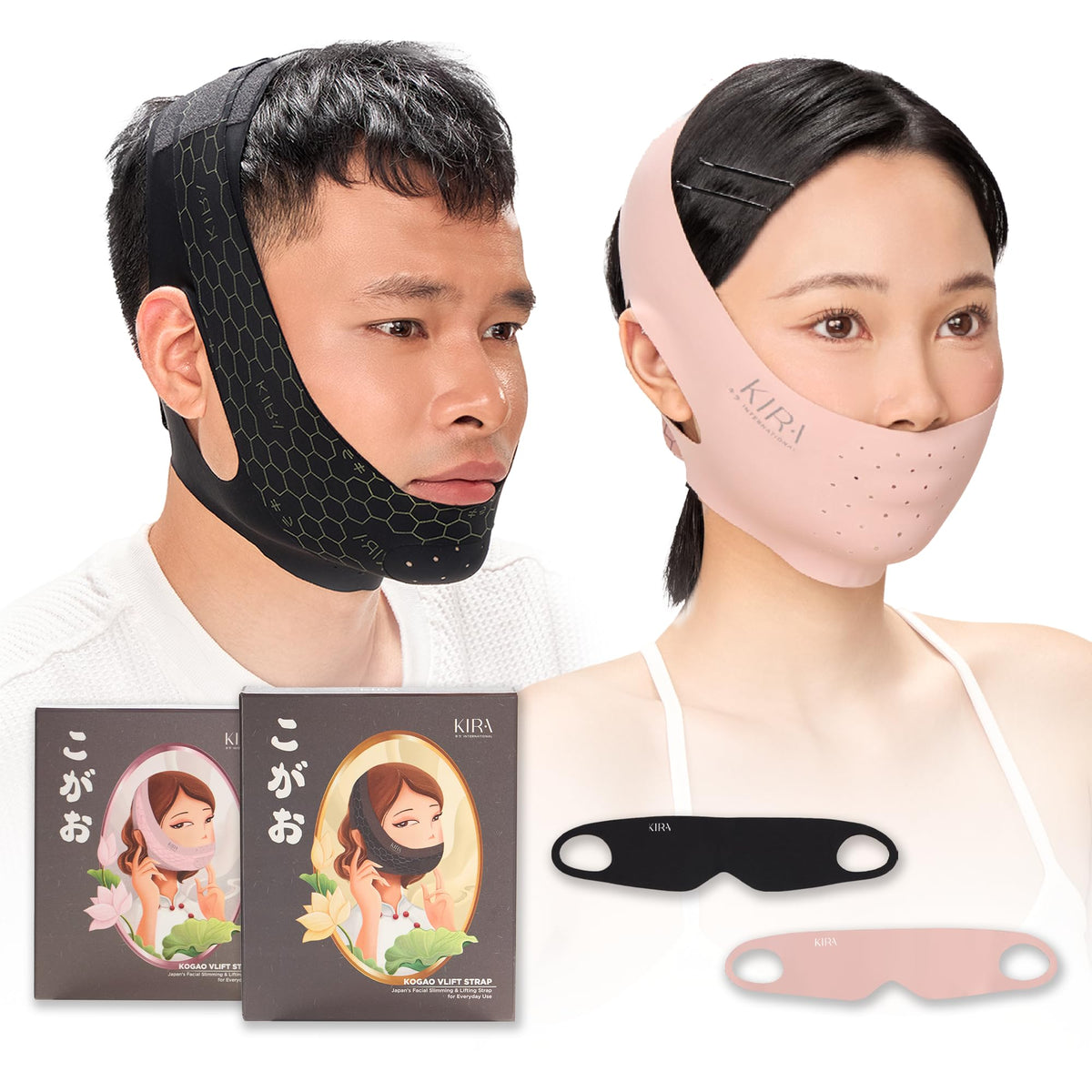 KIRA INTERNATIONAL chin strap for sleeping shows secure jaw support during sleep