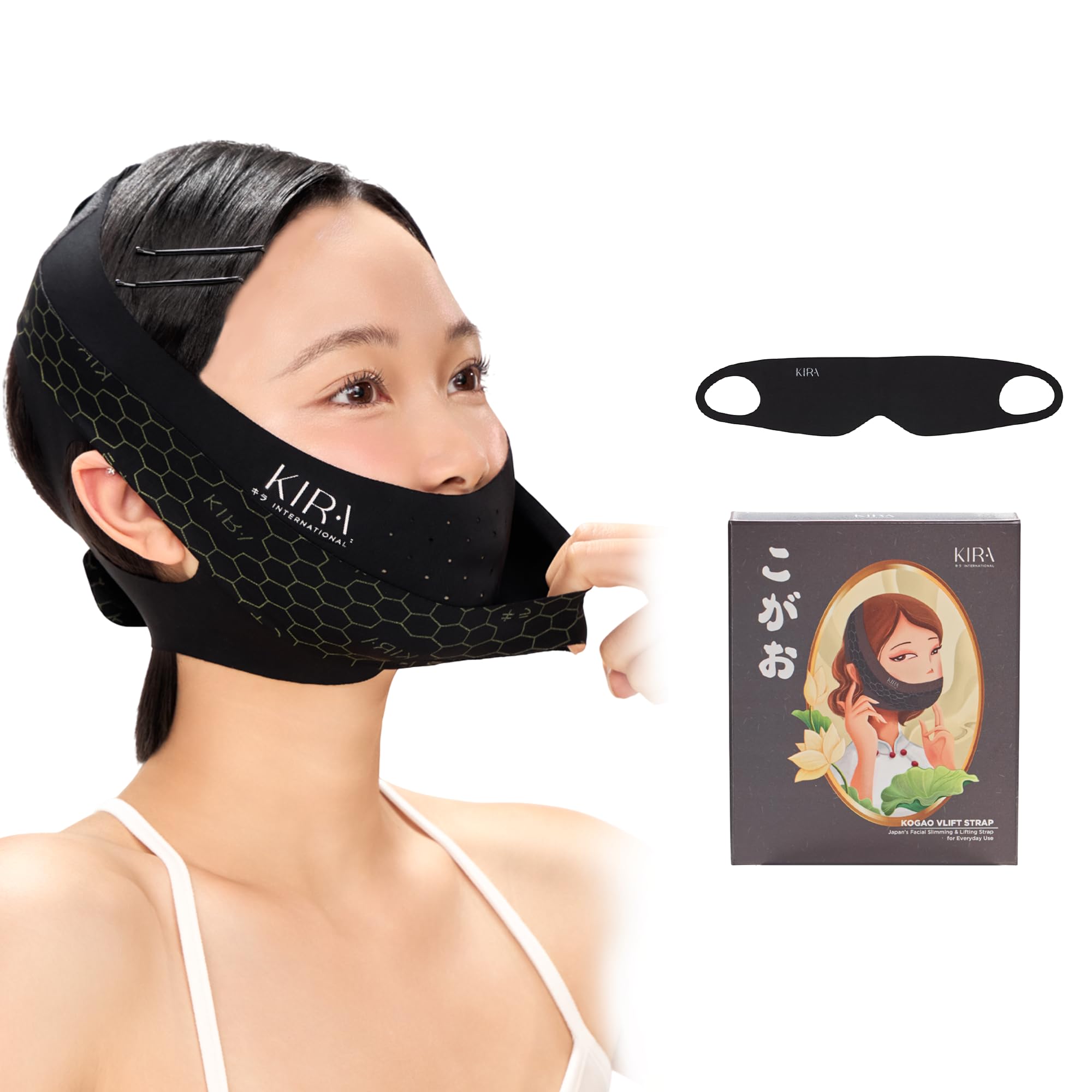 FIR fabric chin strap by KIRA INTERNATIONAL highlighting cooling comfort