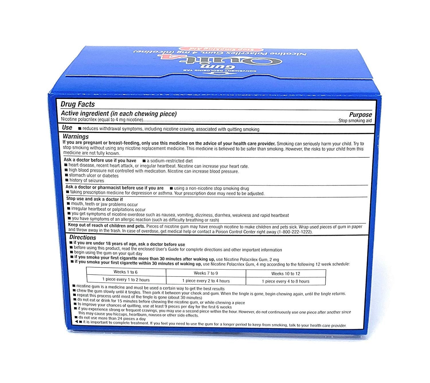 Kirkland Gum Quit 4 Nicotine Polacrilex 4 mg chew for on-the-go craving management.