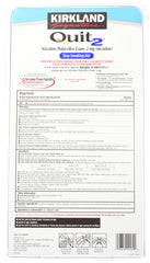 Kirkland Quit Smoking Gum 2 mg blister pack displayed for easy access