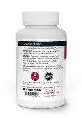 Kirkman dispensing capsules scene for easy family daily dosing.