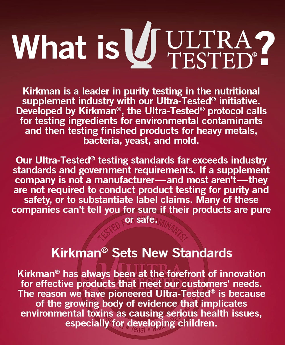 Kirkman hypoallergenic badge icon indicating allergen-free formulation.