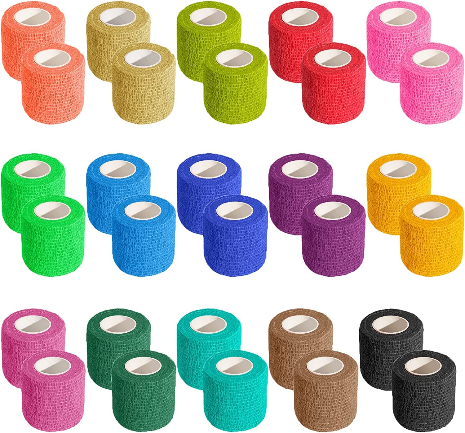 KISEER 30-pack bandage wrap in assorted colors for versatile everyday support.