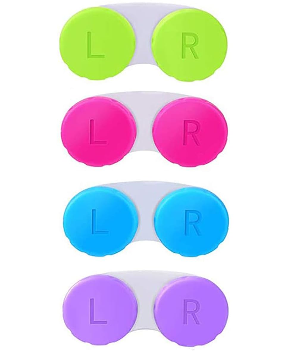 KISEER contact lens case pink; portable storage for daily lenses.