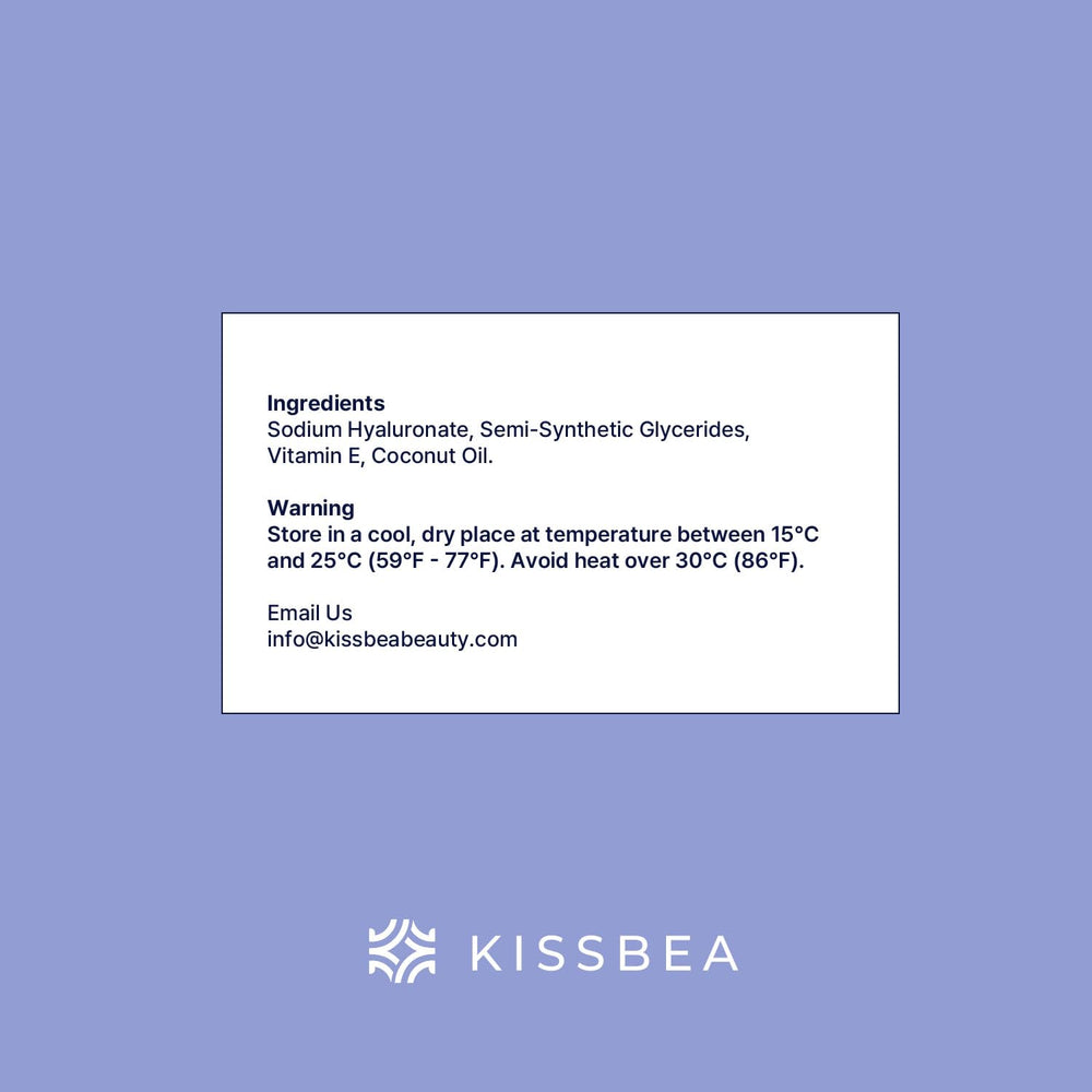 Kissbea ingredients: Vitamin E and Coconut Oil included for nourishment.
