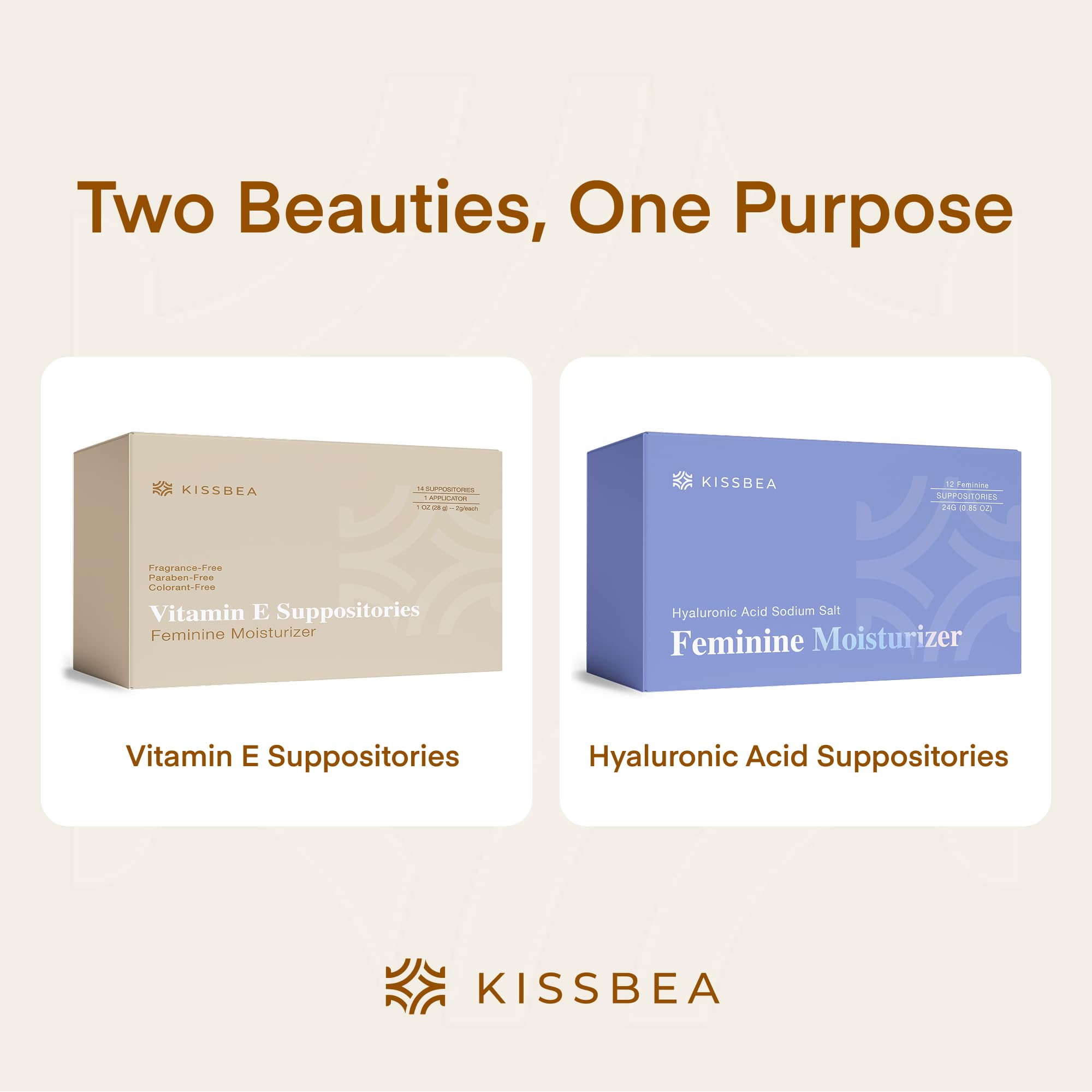 Kissbea natural vitamin E ingredients: coconut oil, shea butter, and squalane.