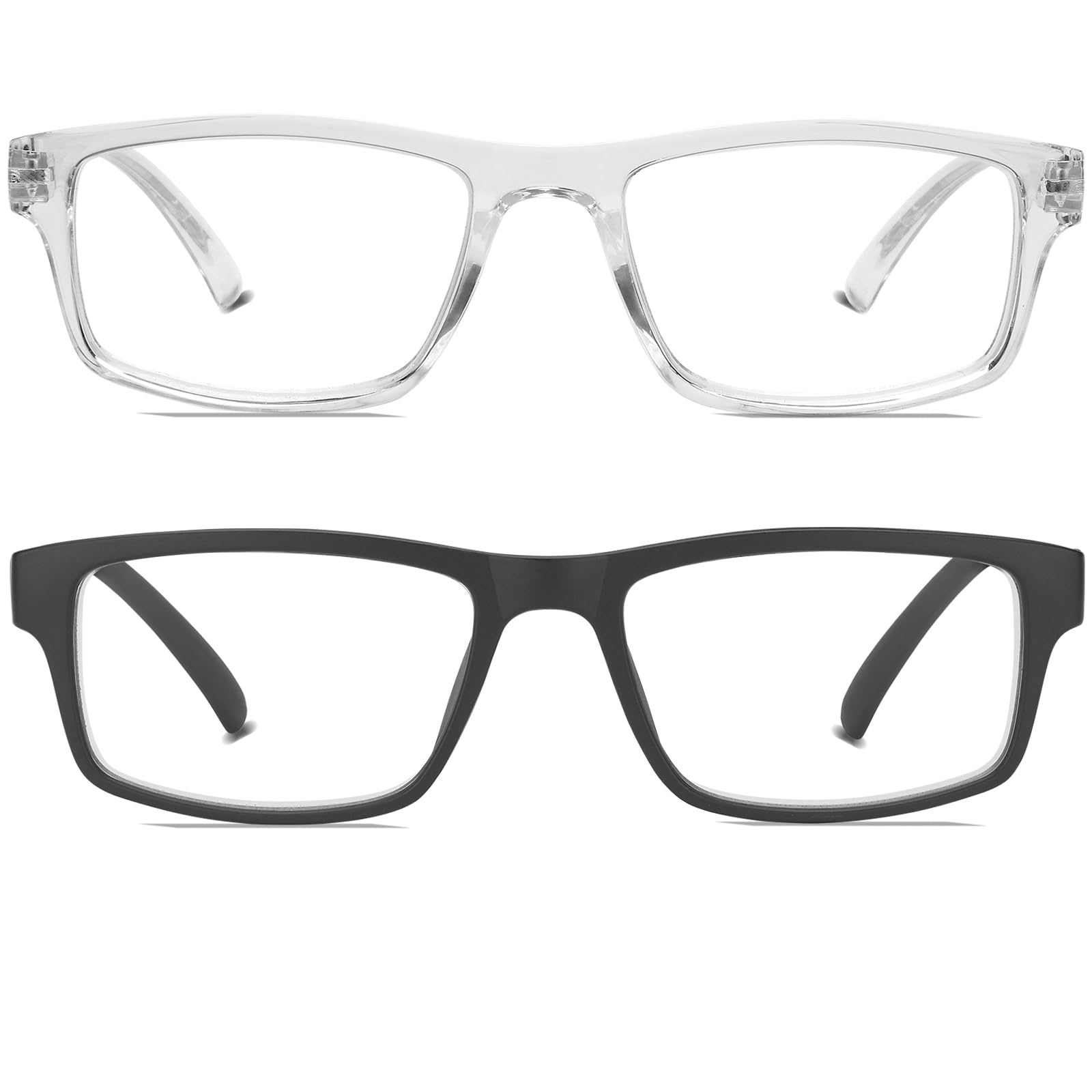 Kitchasy 2-pack reading glasses with TR-frame design and blue light blocking reduce eye strain during screen time