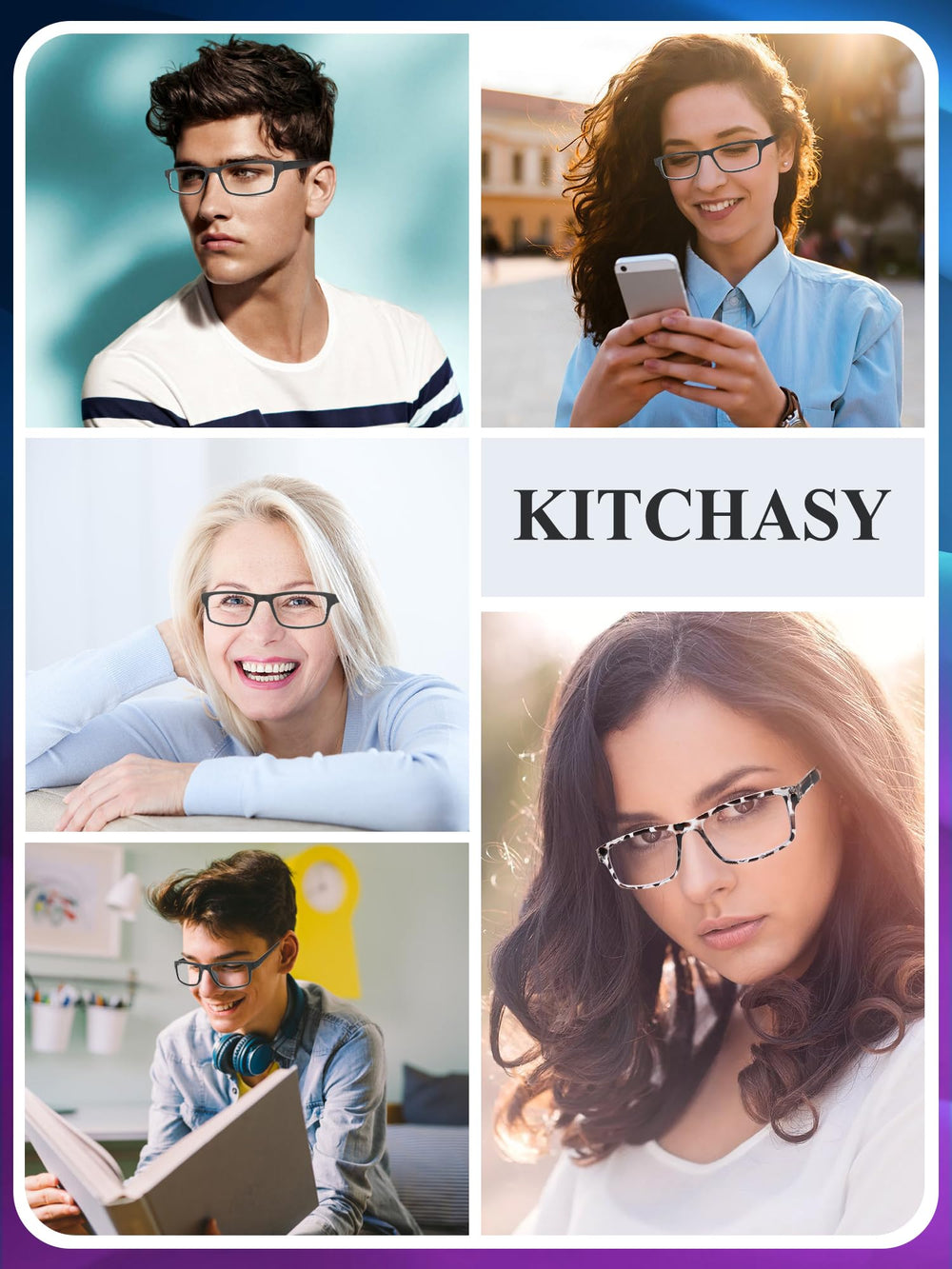 Kitchasy reading glasses lightweight design, ideal for travel and extended use.