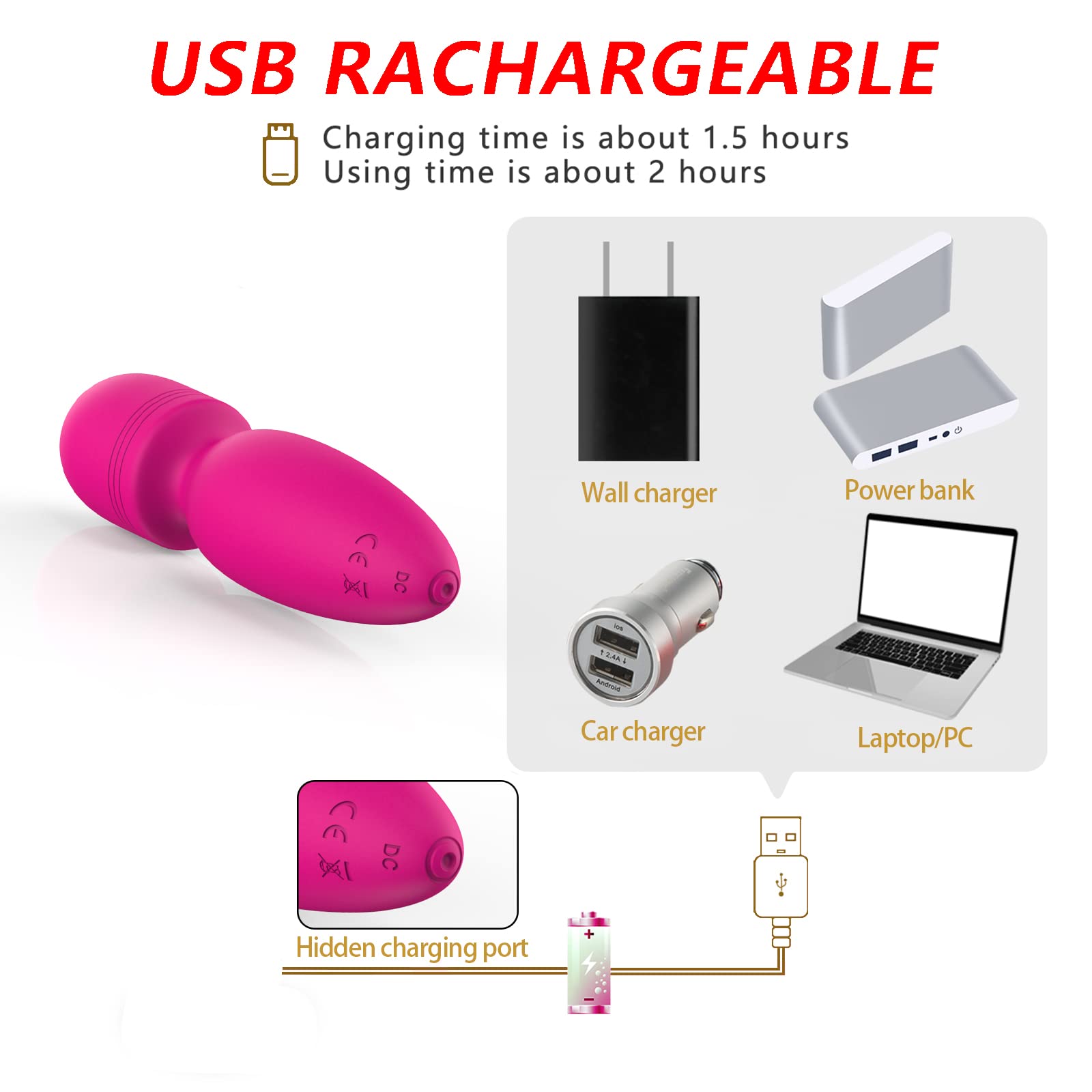 Kitppit waterproof mini massager suitable for shower sessions.