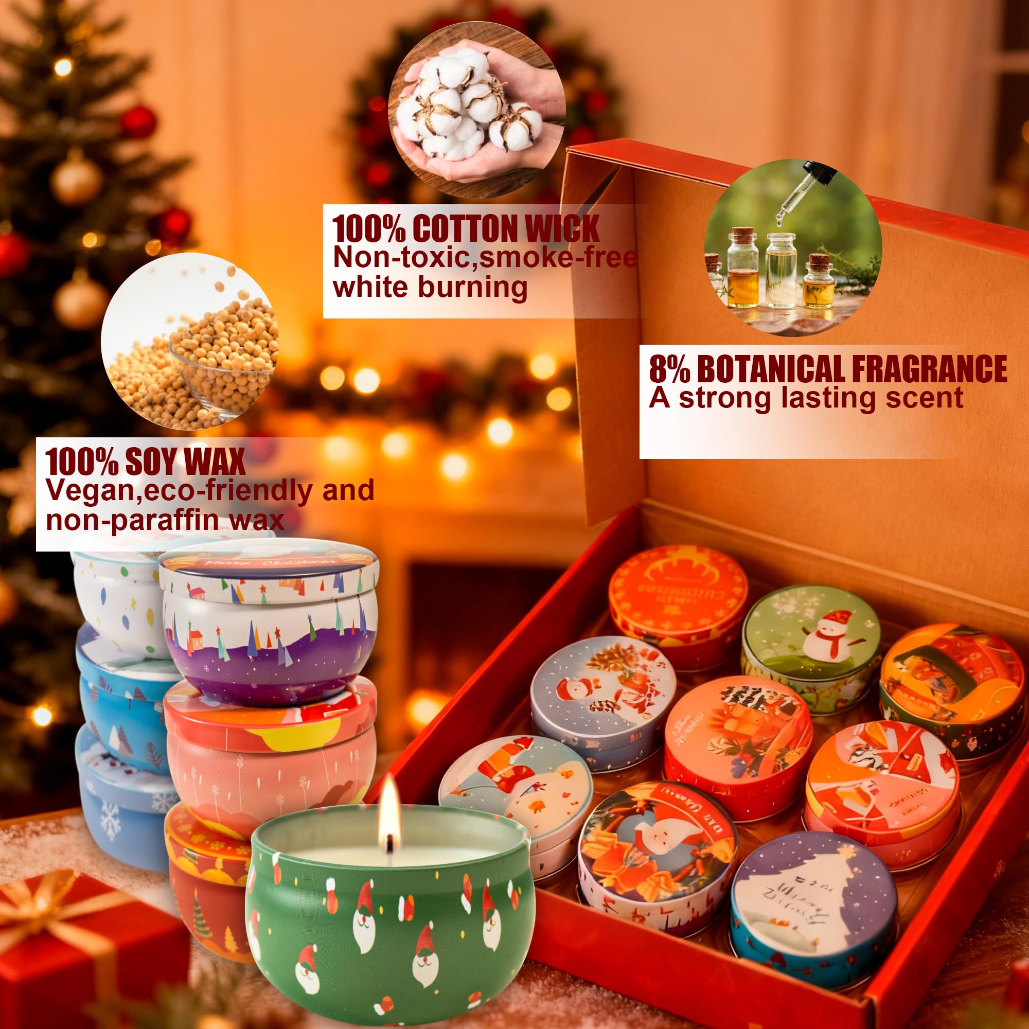 KITRDOOR Gardenia candle with soothing floral scent for relaxing evenings