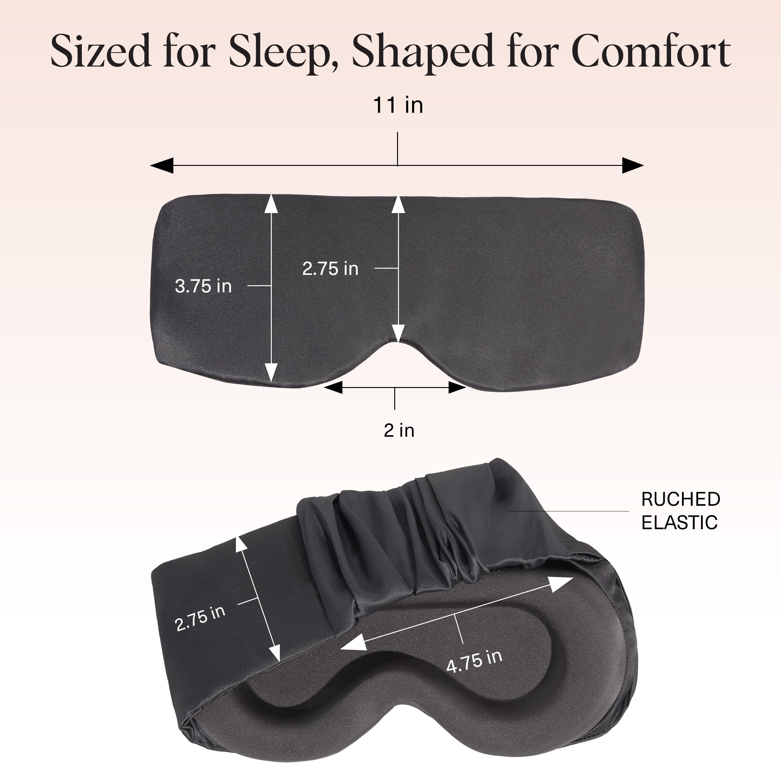 Kitsch Contour Eye Mask comfort-design with memory foam and satin finish