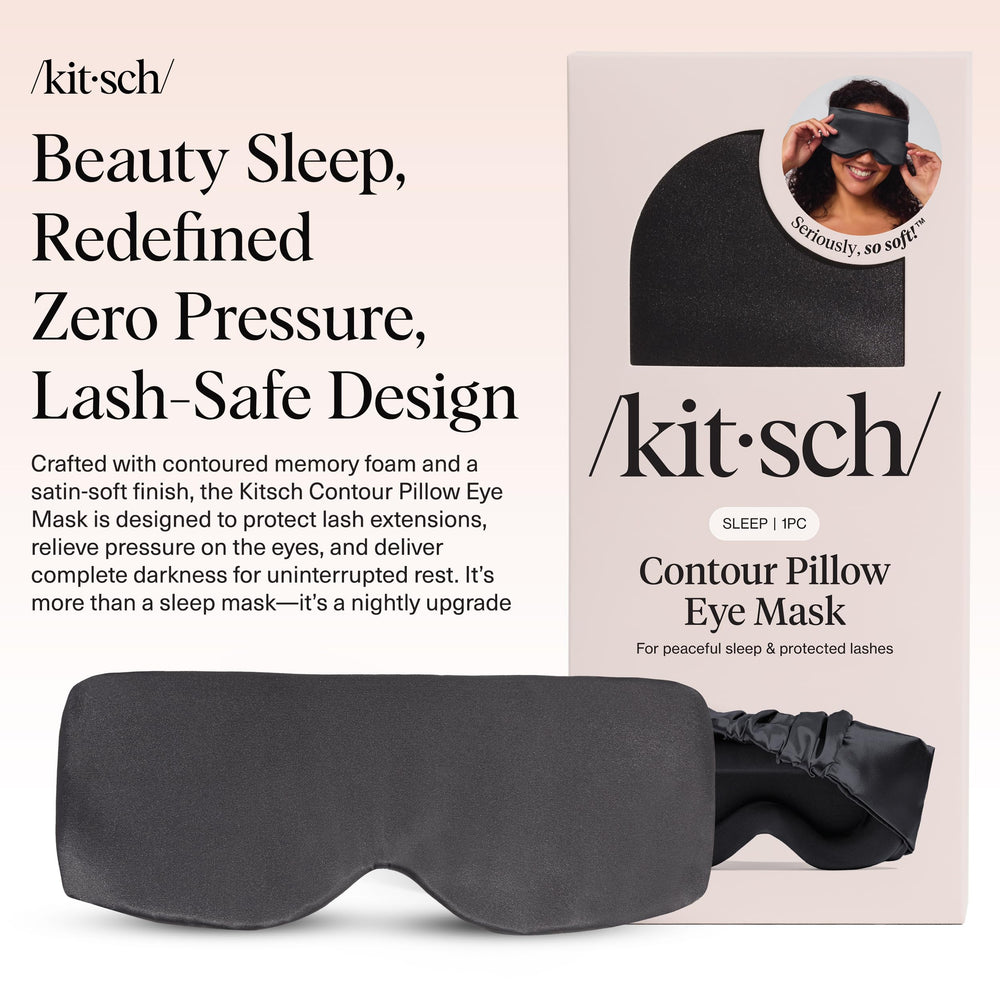 Kitsch Contour Eye Mask total-darkness blocks light for deeper rest