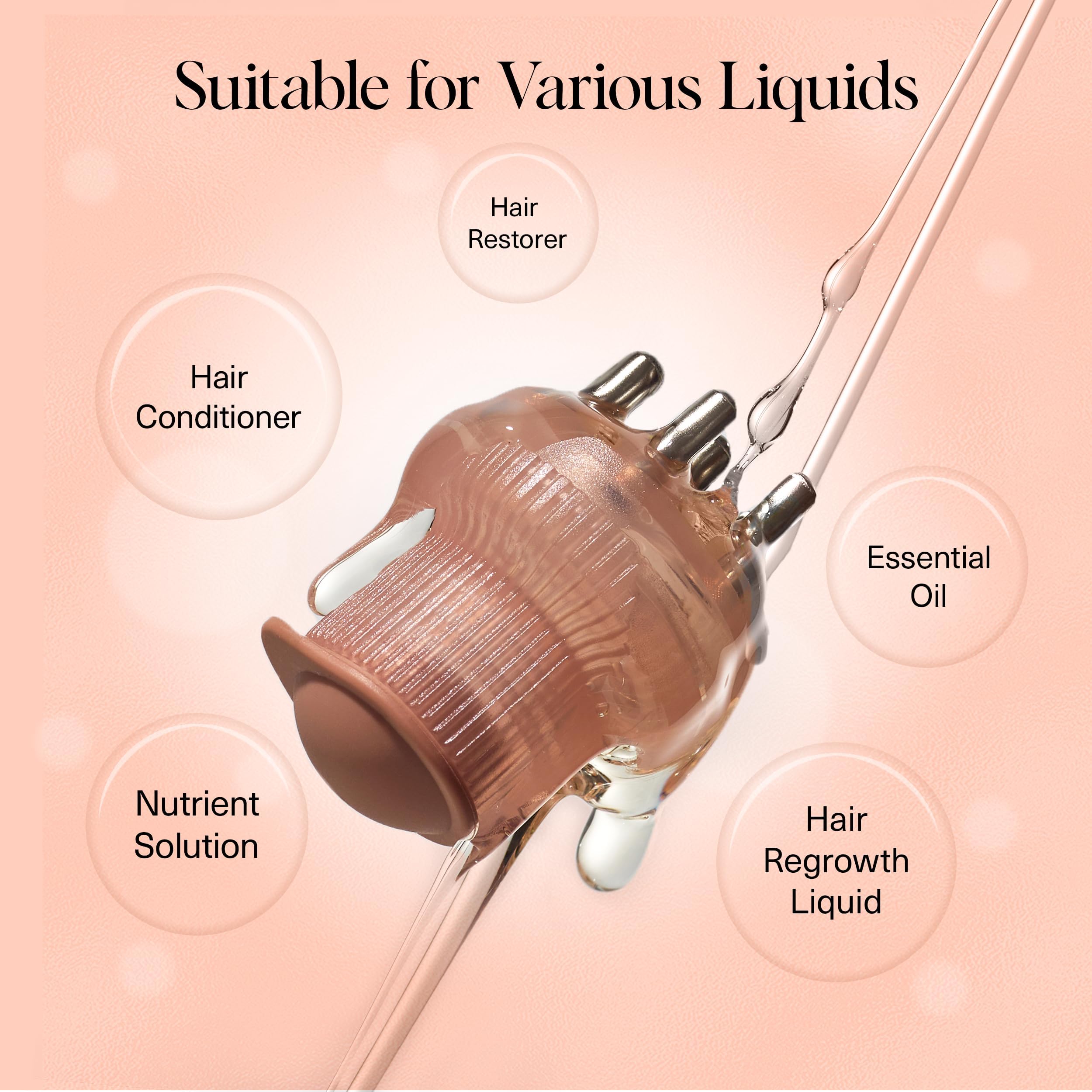 Kitsch scalp oil applicator delivering root-to-tip coverage for even distribution.