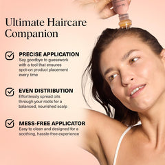 Kitsch Scalp & Hair Oil Applicator massaging the scalp with a cooling touch.