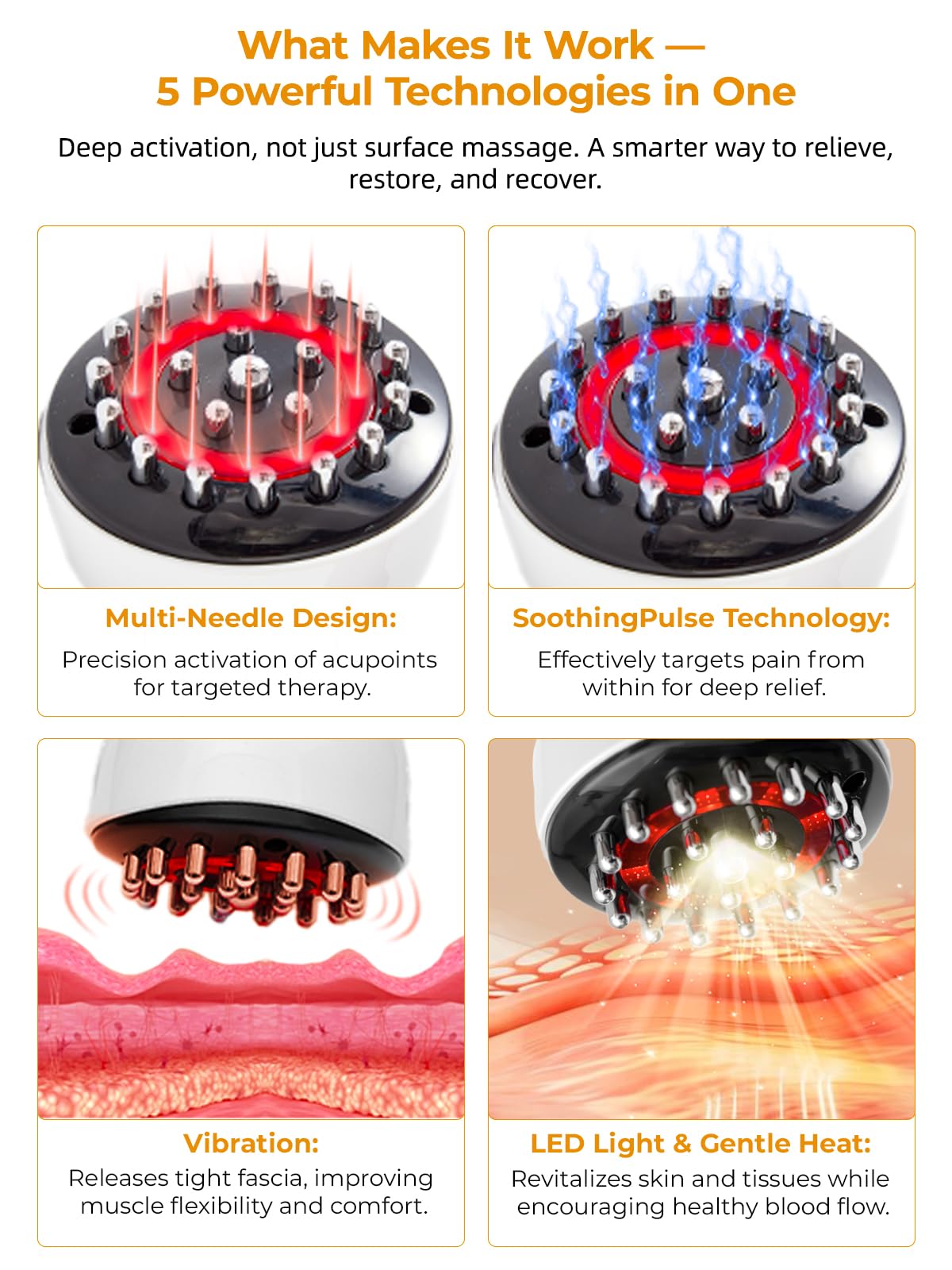 Kitusi leg massager targeting calves, feet, and knees for full-leg care
