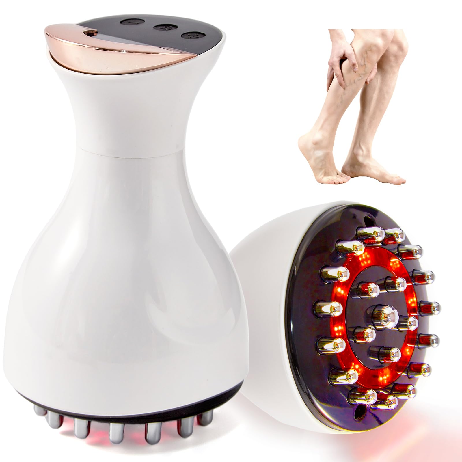 Kitusi leg massager with multi-needle head for deeper relief and circulation support