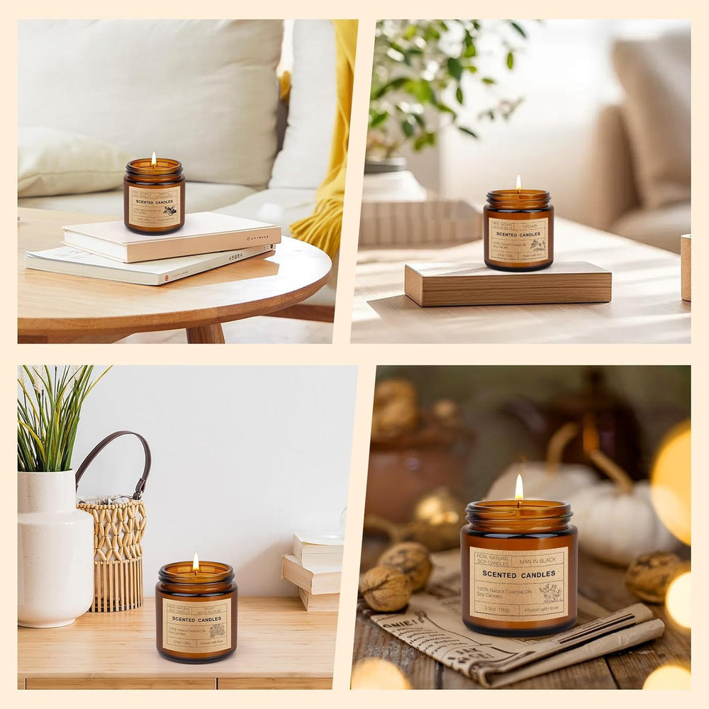 KIYTARBOO Cedar candle for fresh, woodsy atmosphere.