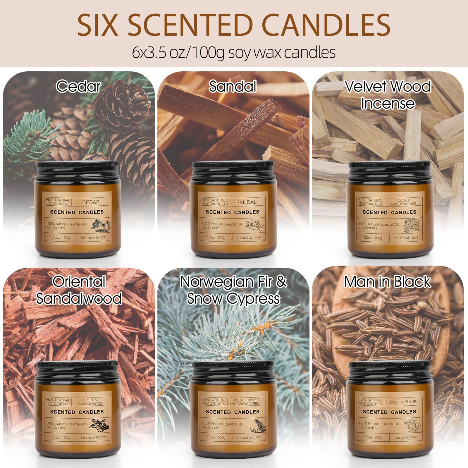 KIYTARBOO Oriental Sandalwood candle for warm, inviting spaces.