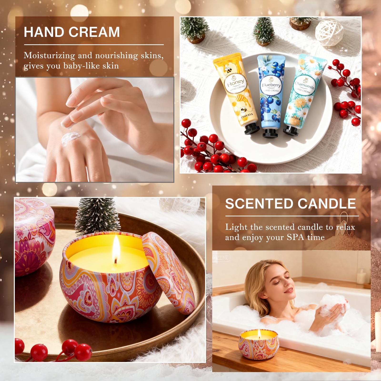 KIYTARBOO 2.5 oz soy candles, gardenia and lemon, travel-friendly