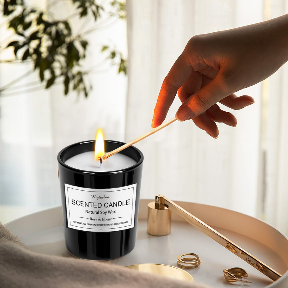KIYTARBOO rose candle enhances mood and romantic spaces.