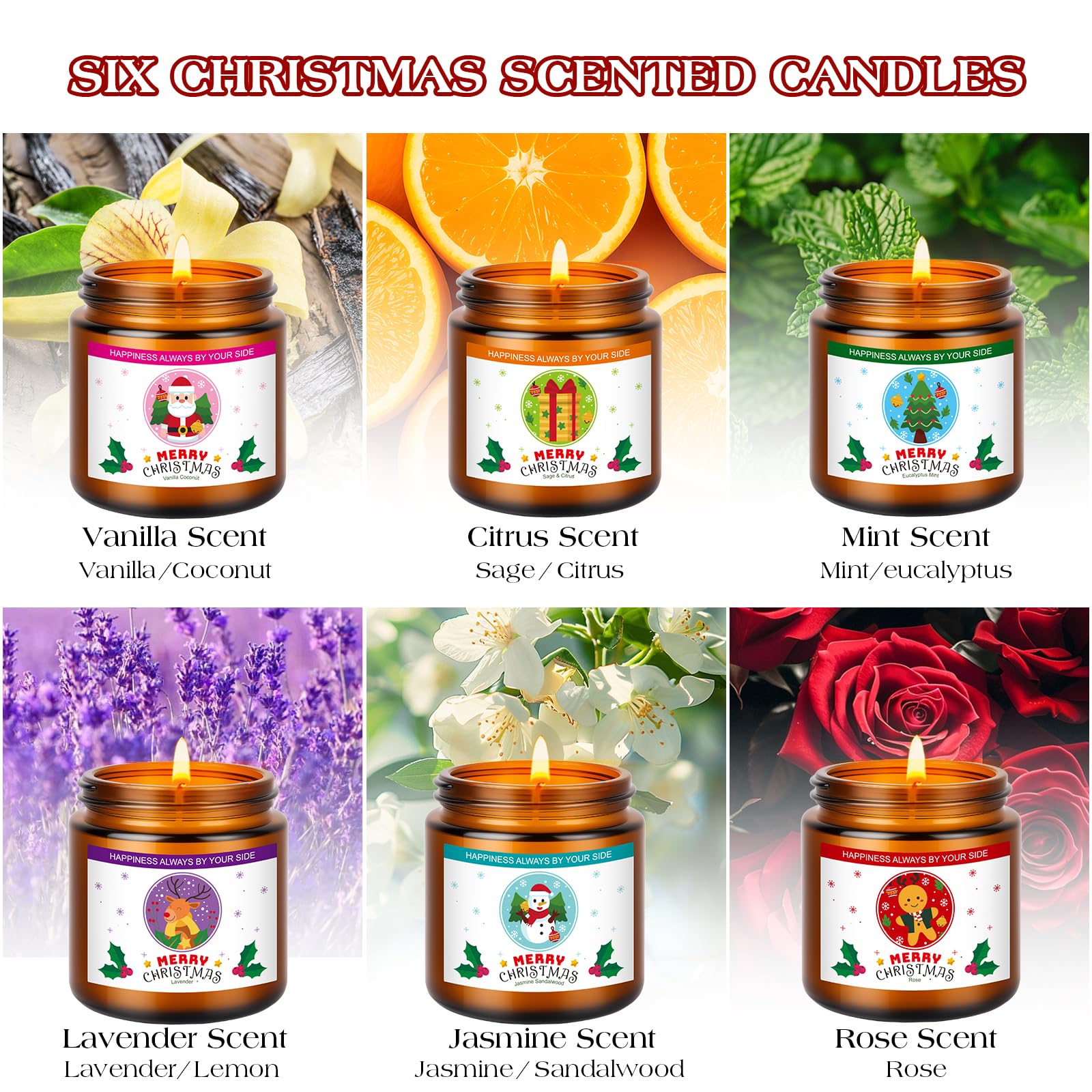 KIYTARBOO eucalyptus mint candle in a clear jar for refreshing scent