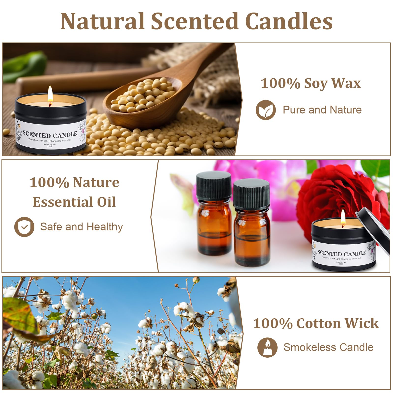 KIYTARBOO Vanilla candle provides warm, cozy atmosphere